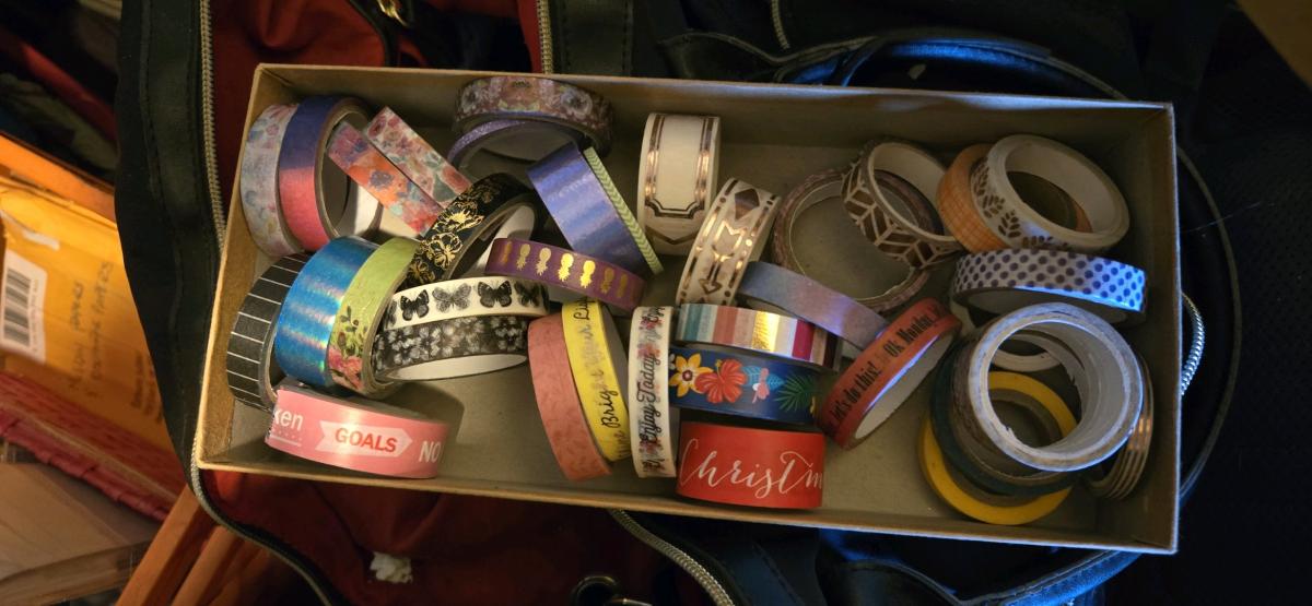 scrappbooking  washi tape  scissors stickers exc