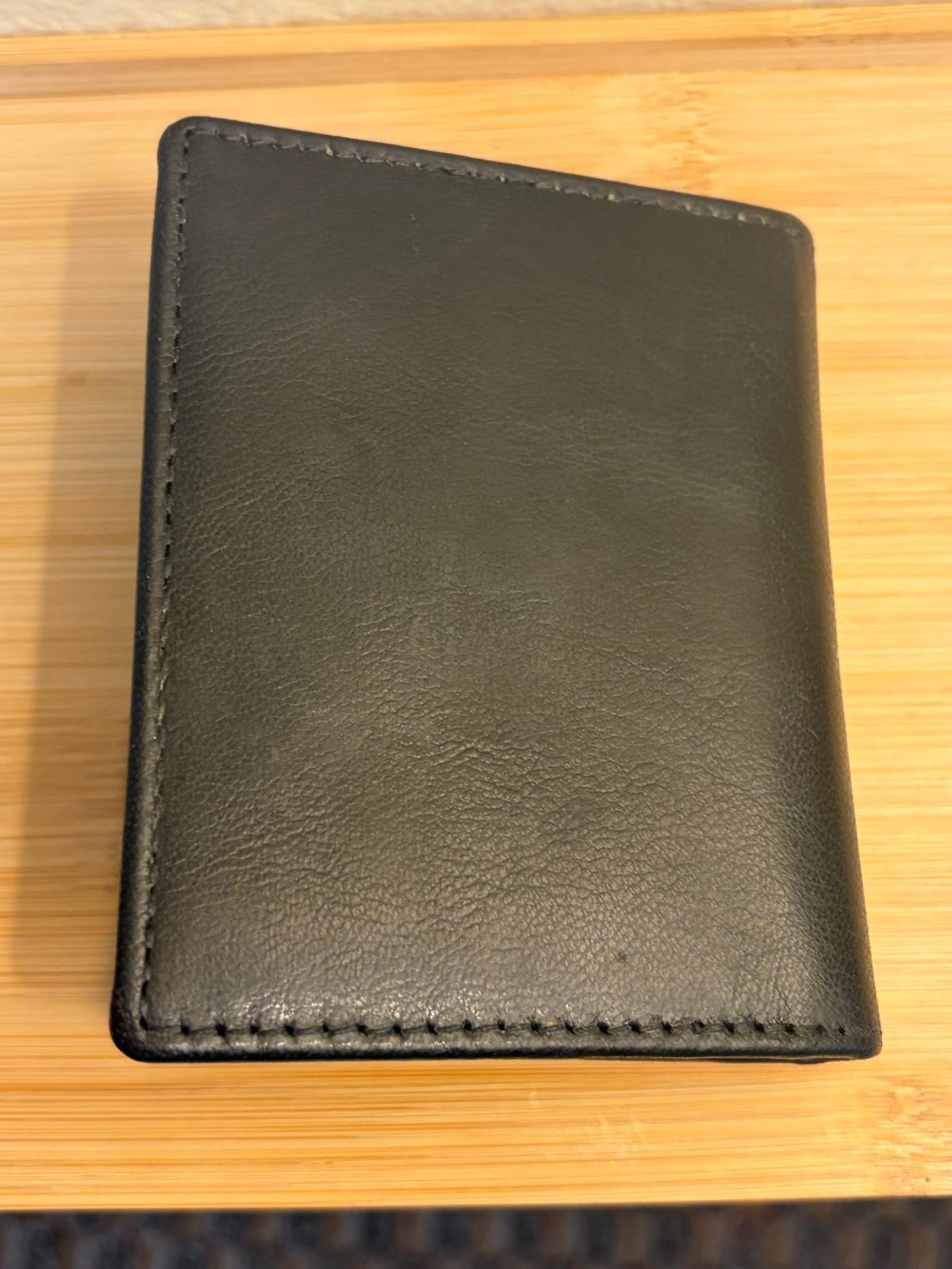 Robert Graham Mens Leather RFID Card Case Wallet Black