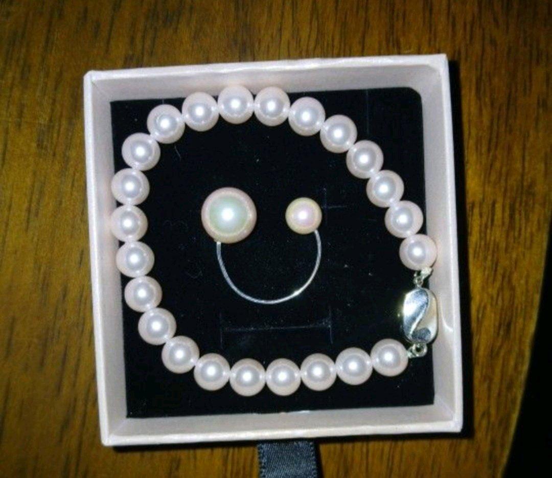 ausger pearl necklace in pink