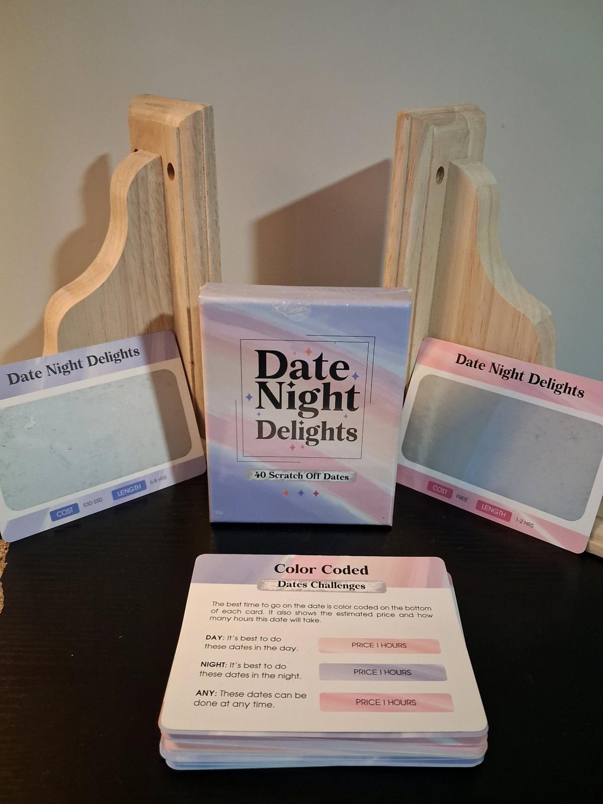 Date Night Delights ScratchOff Date Cards  Pastel Rainbow