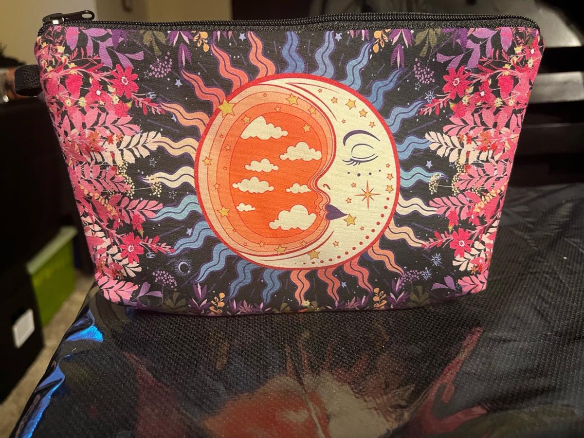 SUN AND MOON DOUBLE SIDED MAKE UP BAG