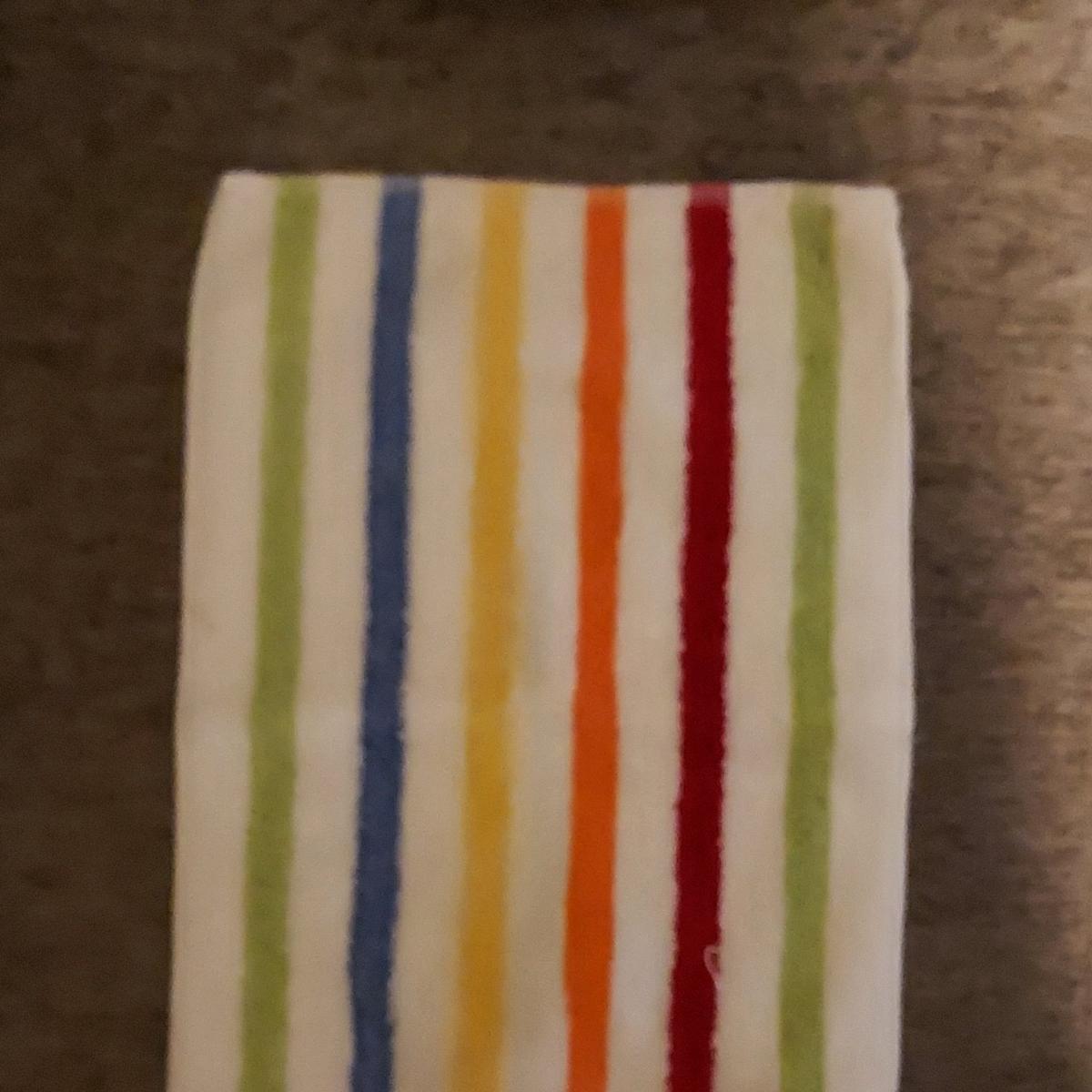 Striped Cotton Dishcloths Set Multicolor 3 Pack White Green