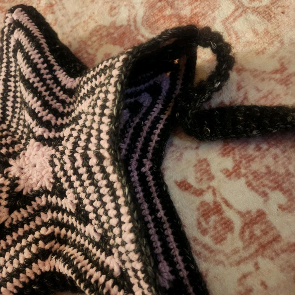crochet striped starbag