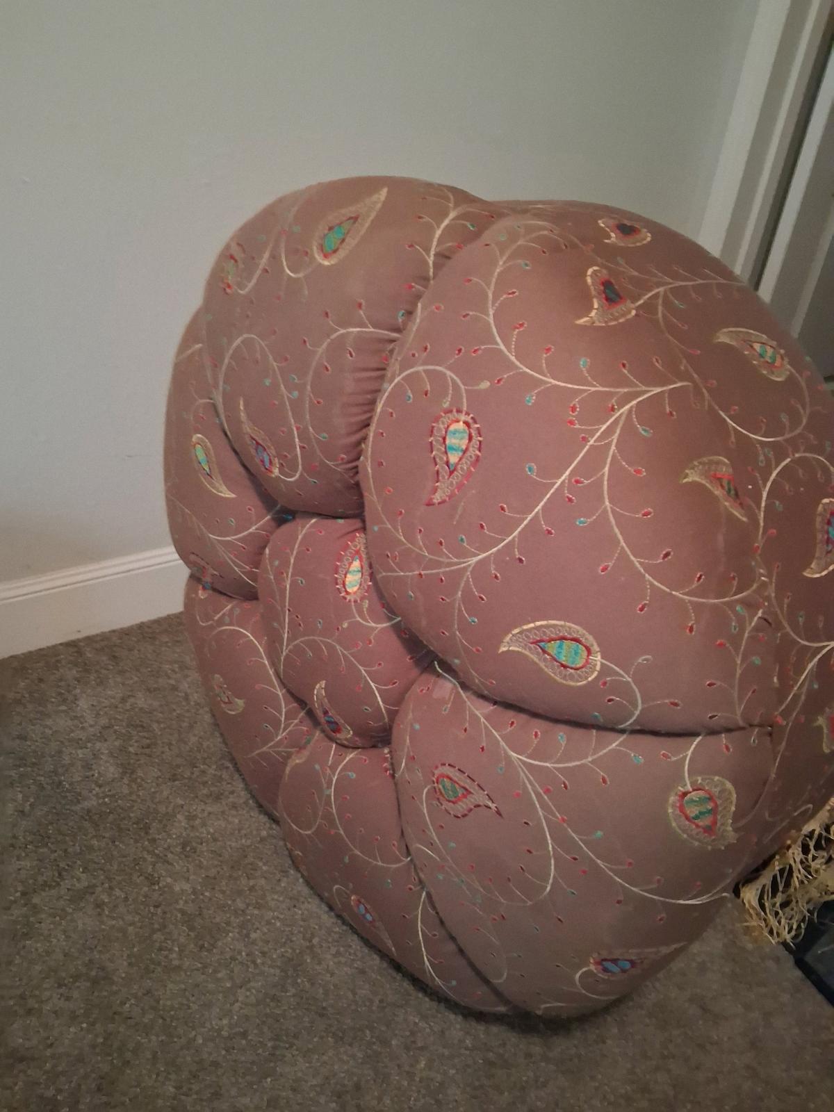 VeryVery  GENTLY USED Unique Mushroom Shaped Ottoman Stool