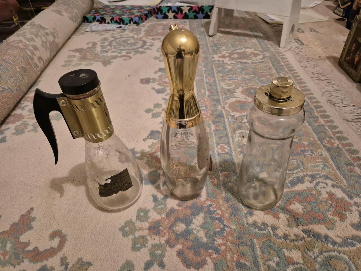 jim beam decanter glass bottles