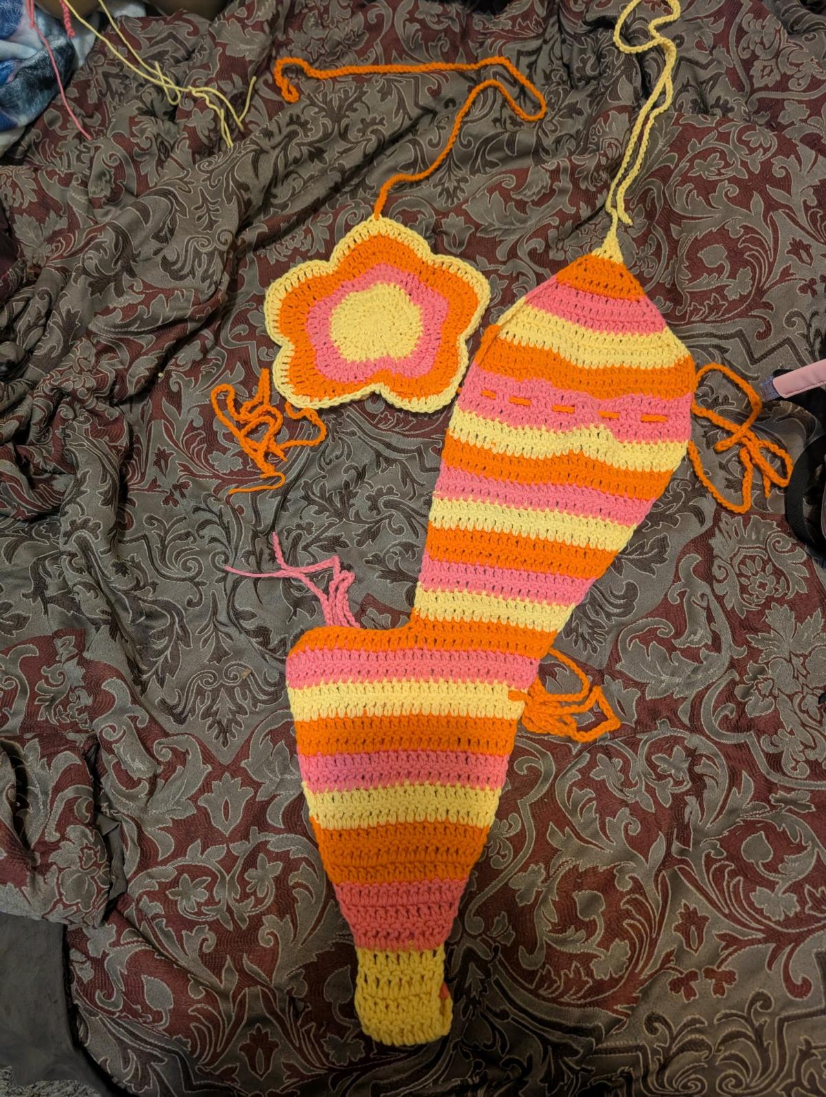 crochet monokini bathing suit