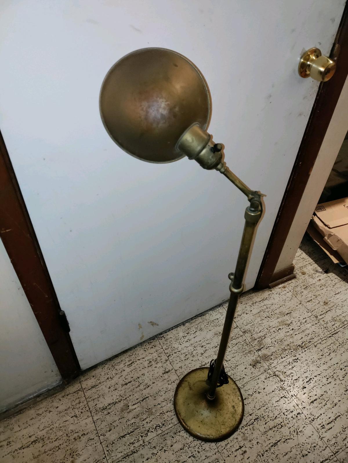 fairies industrial adjustable brass floor lamp