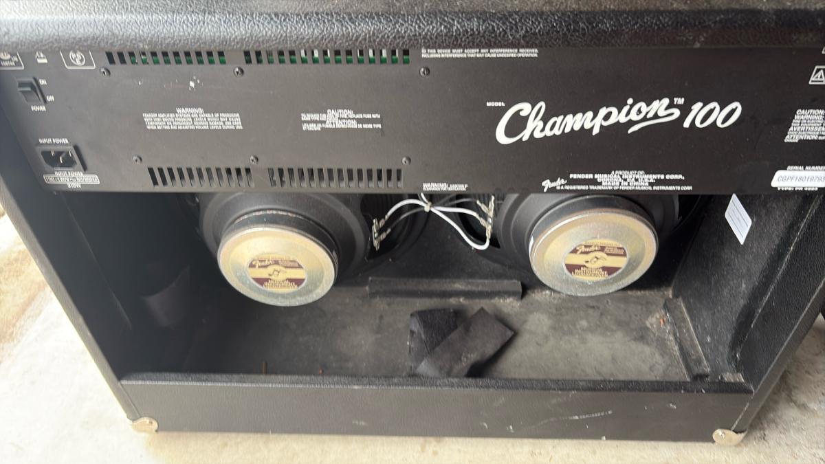 guitar amp fender champion 100 combo amp with pedal and ds1