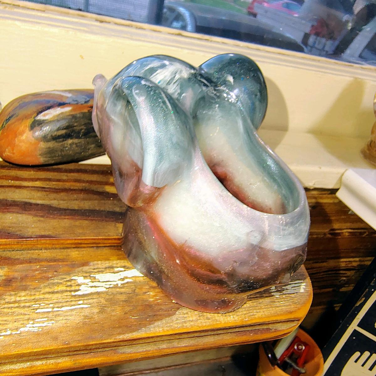 small succulent planter red white and blue elephant handmade