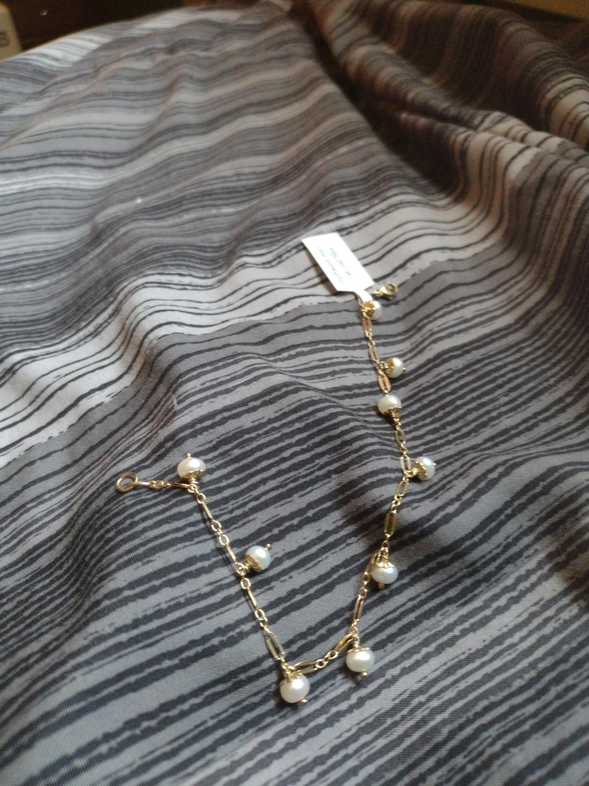 12K Freshwater pearl bracelet