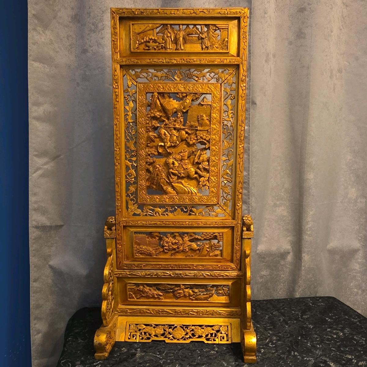 chinese antique carved wood