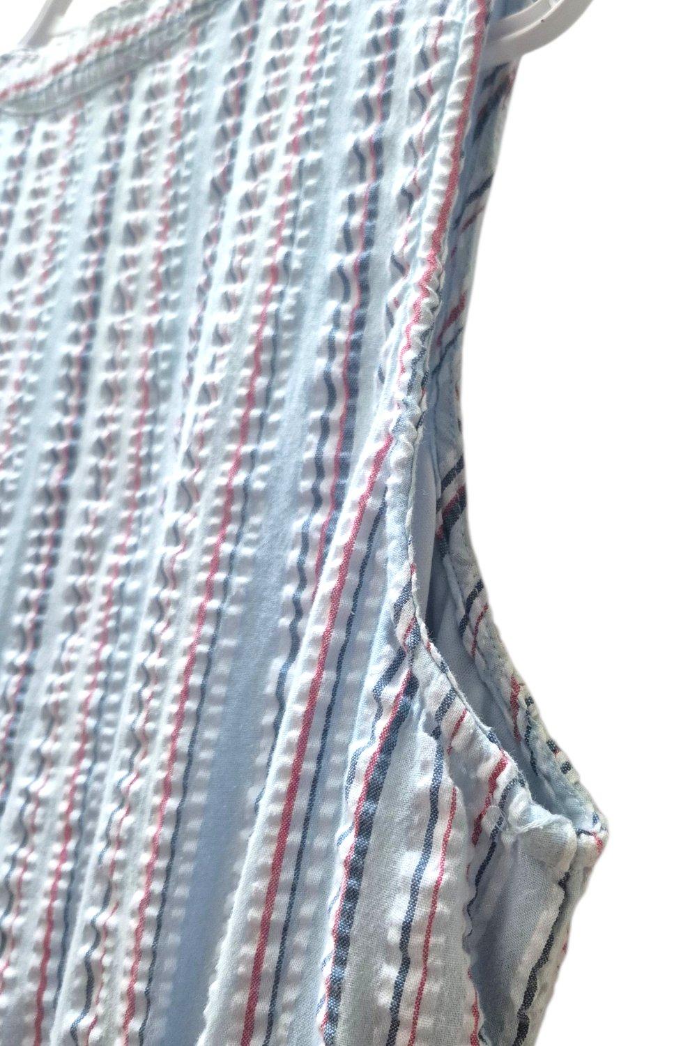 Women Blue Striped Sleeveless Dress Size1X Plus Size 16W