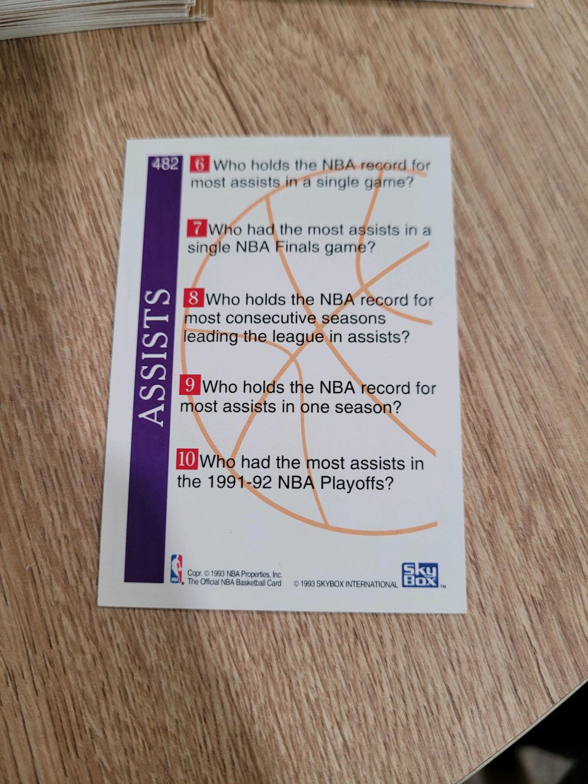 1993 Skybox Assists Magic Johnson Card