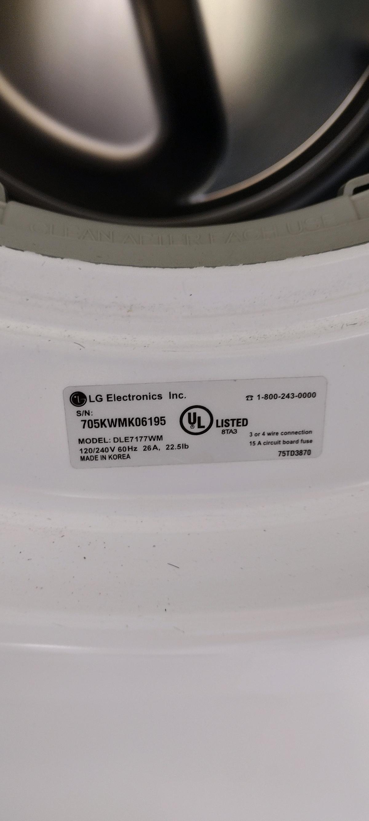 LG TROM DRYER