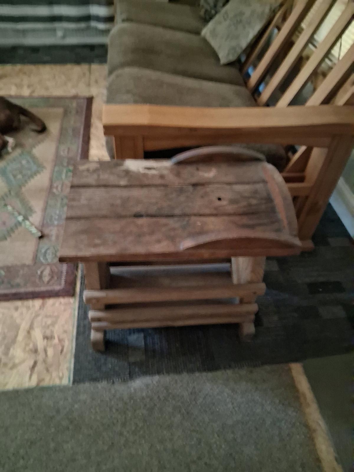wooden end table