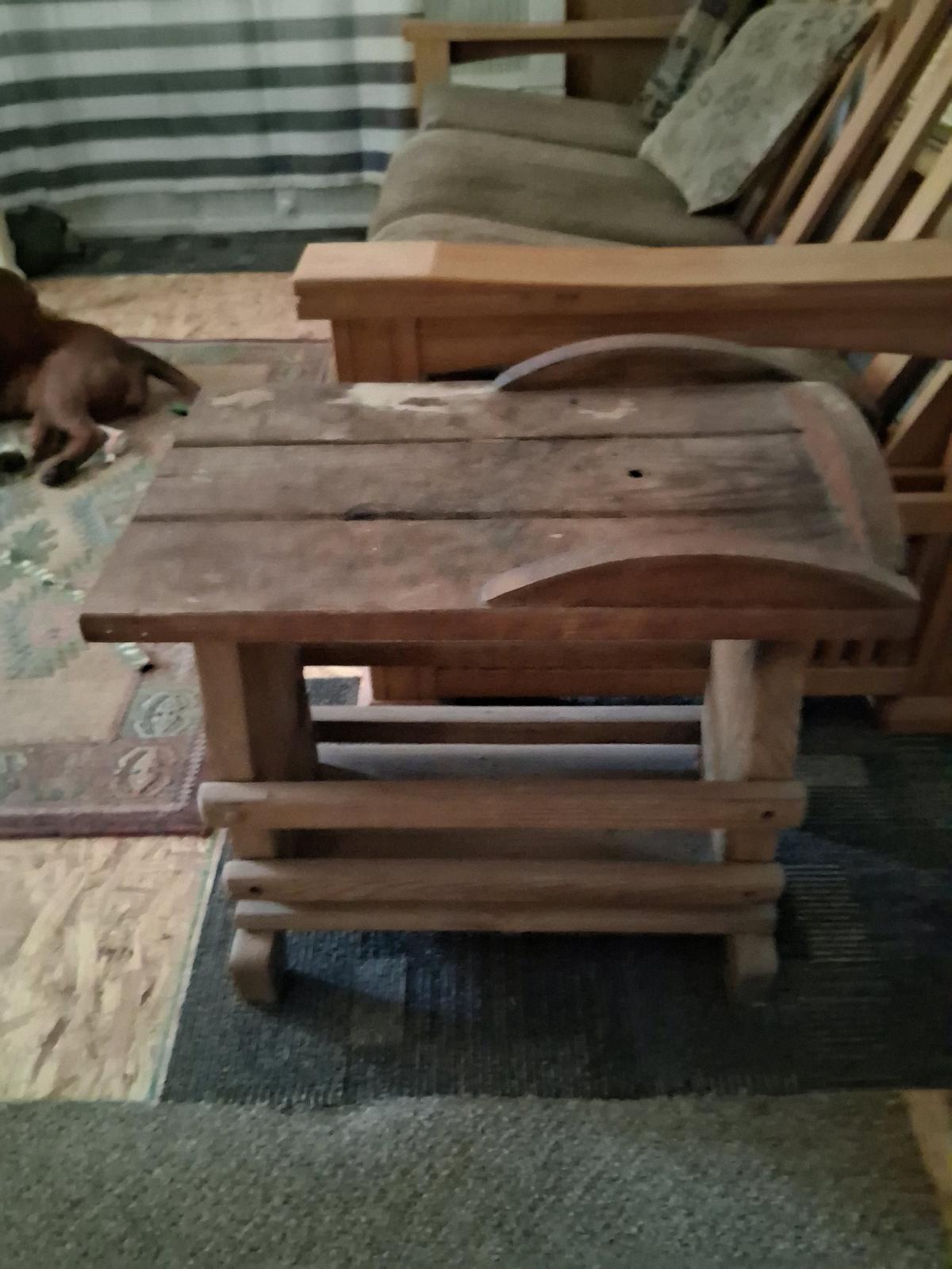 wooden end table