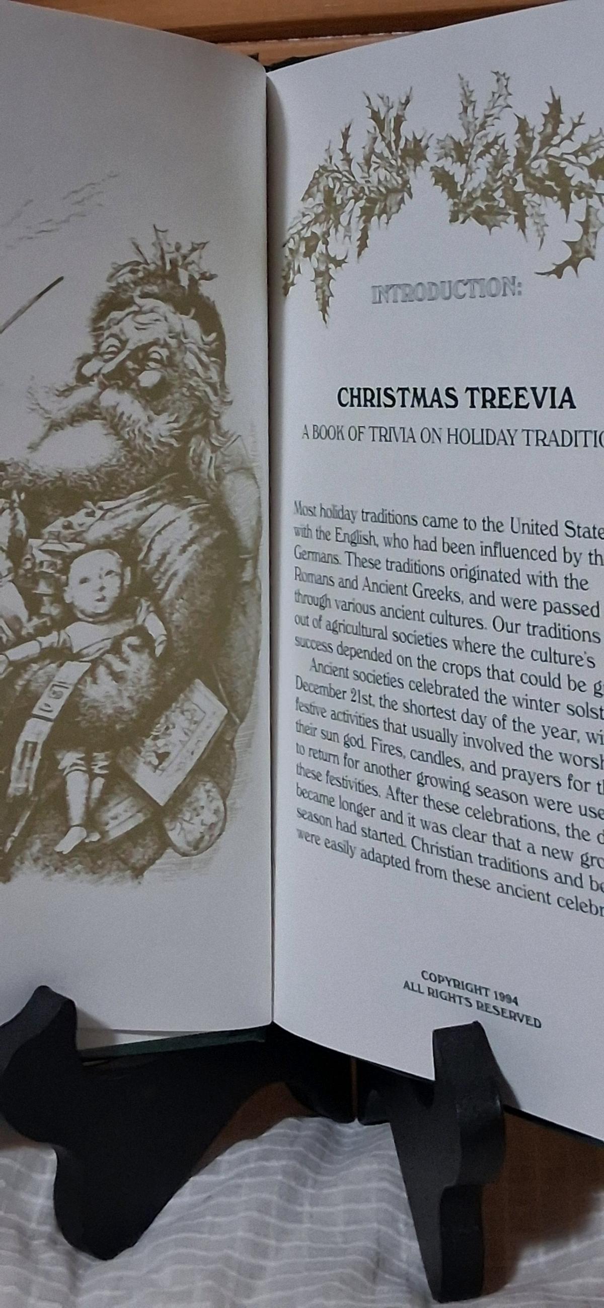 Christmas Treevia Customs and Traditions Trivia Hardcover Bo