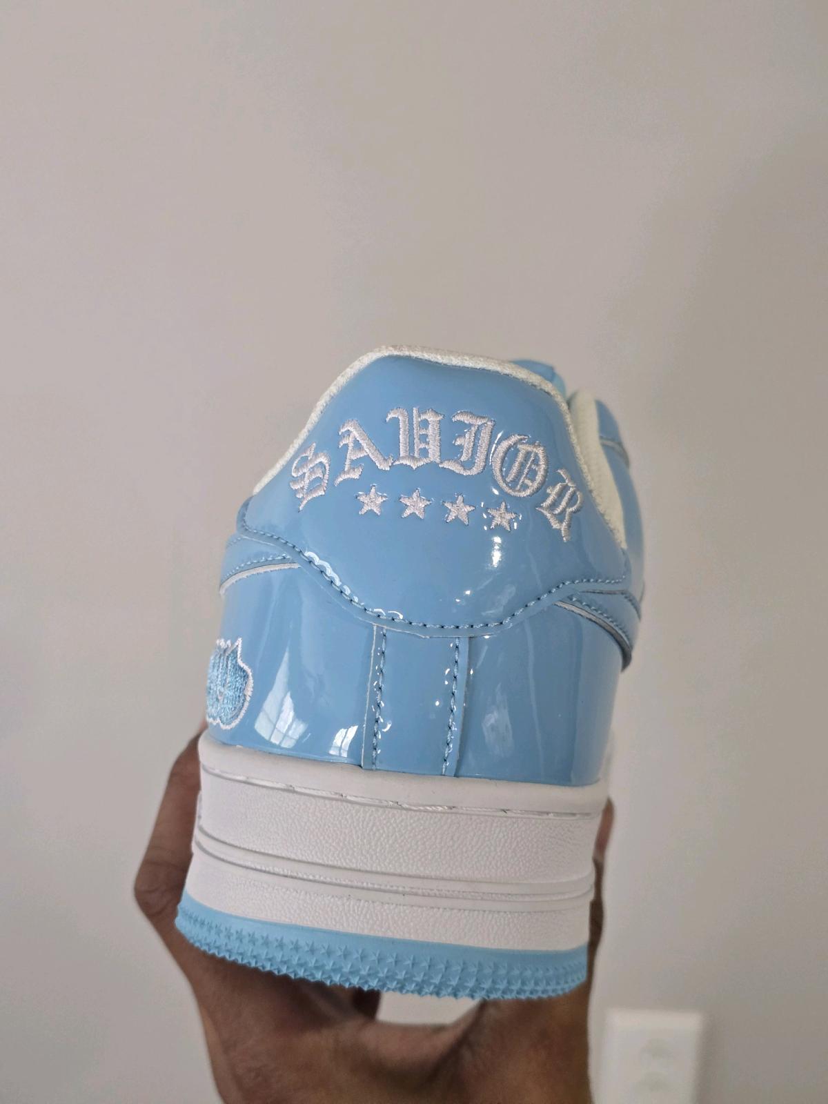 Bape X Mf Doom Concept Sneaker Mens Size 9 Baby Blue