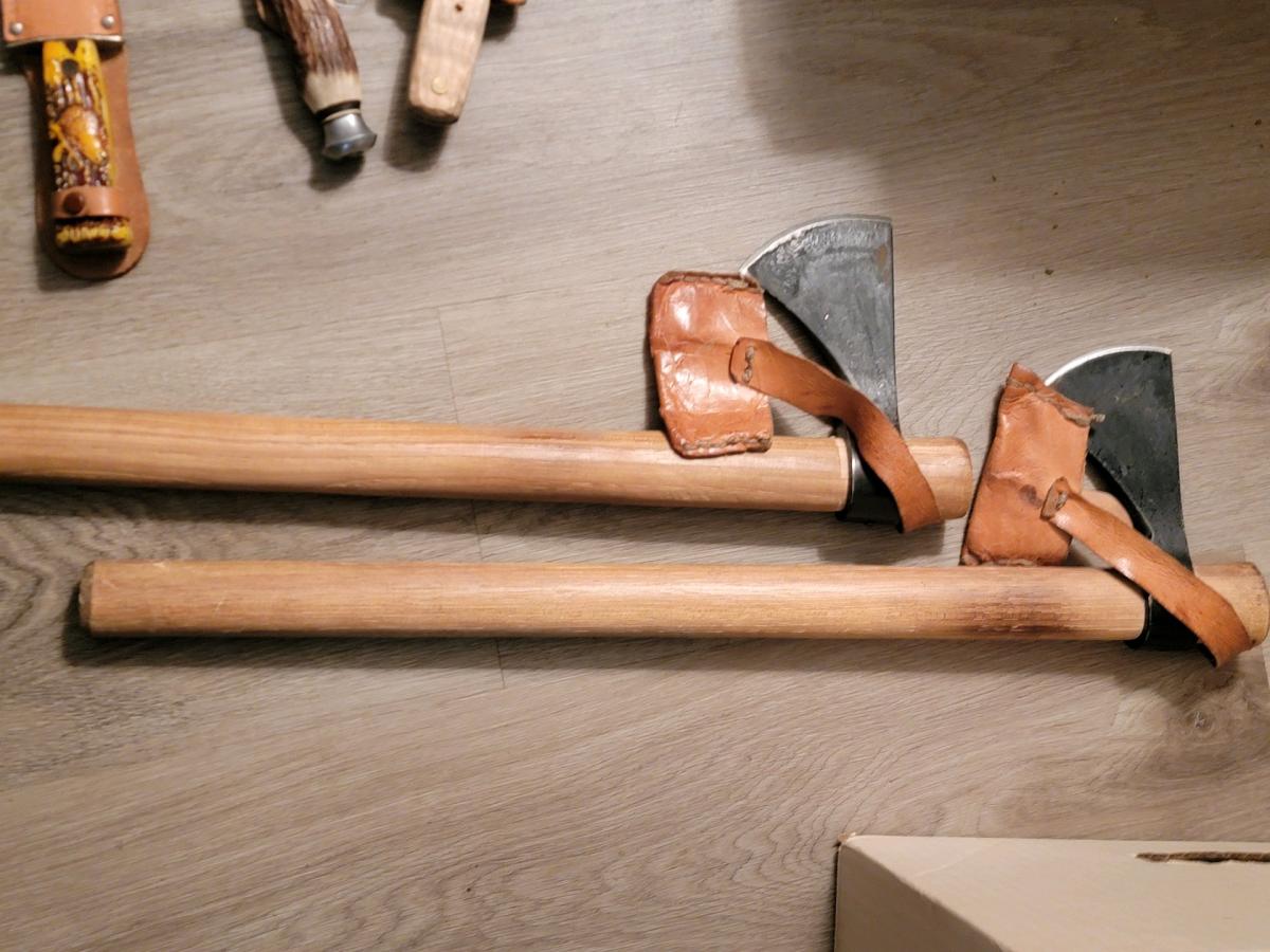 Handmade knives and some with brand markings