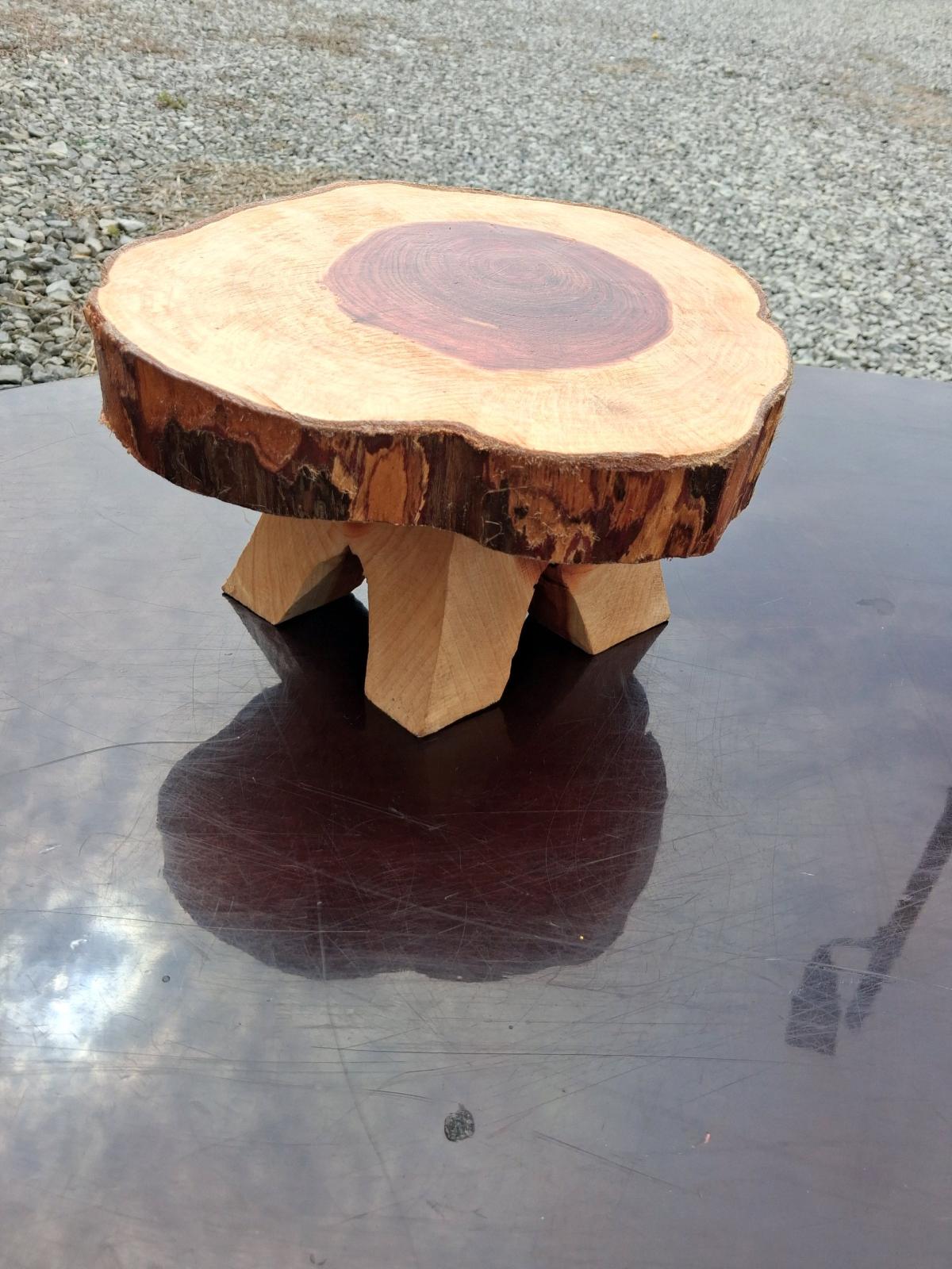 Handcrafted cedar footstools