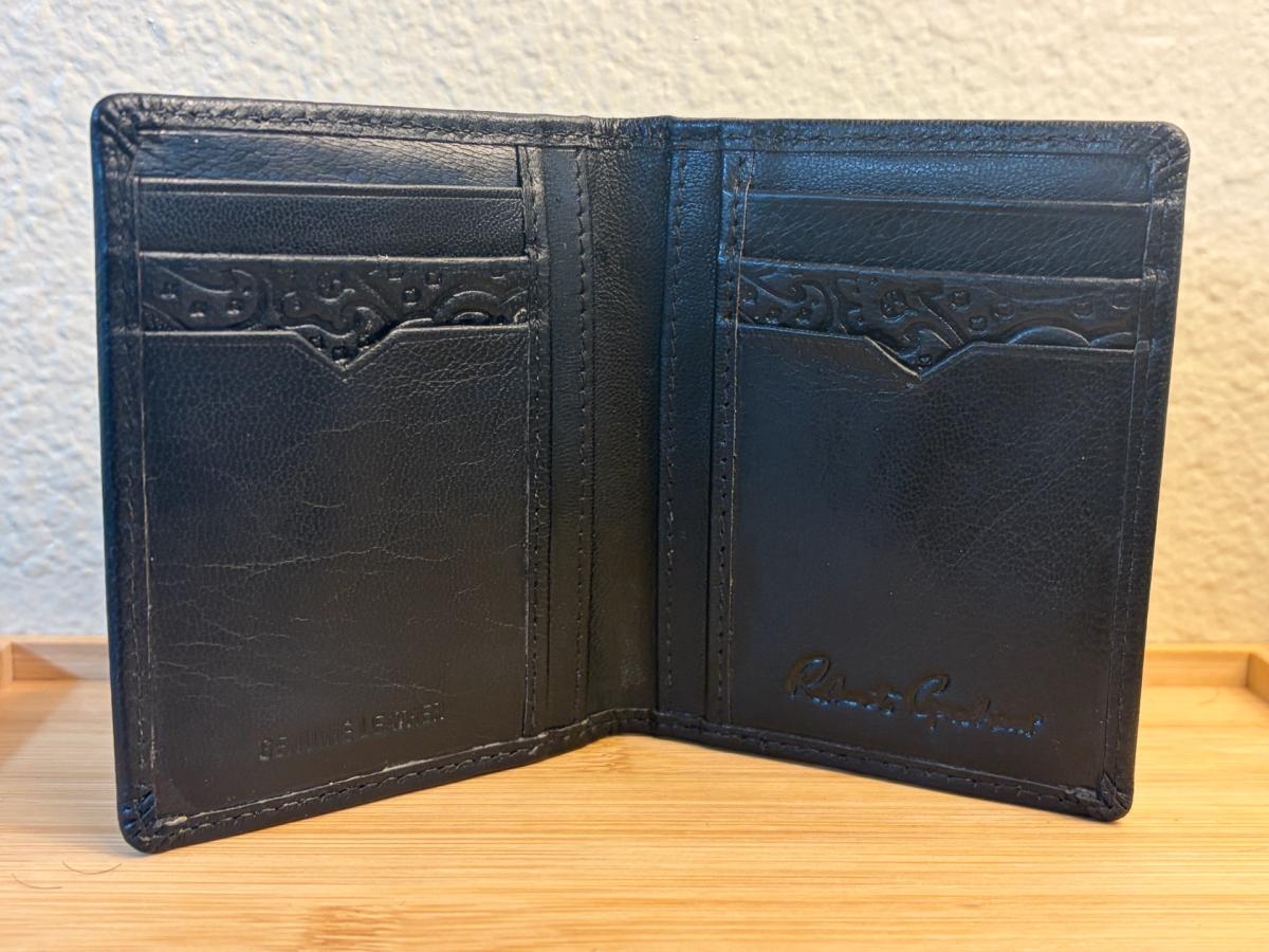 Robert Graham Mens Leather RFID Card Case Wallet Black