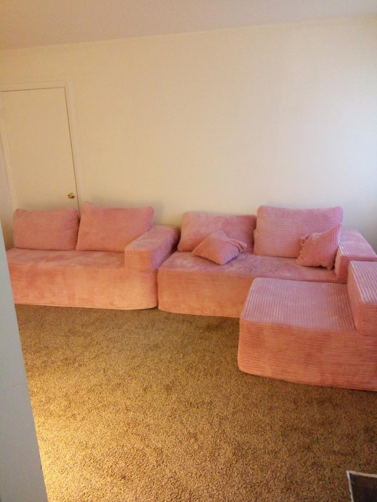 pink cloud sectional