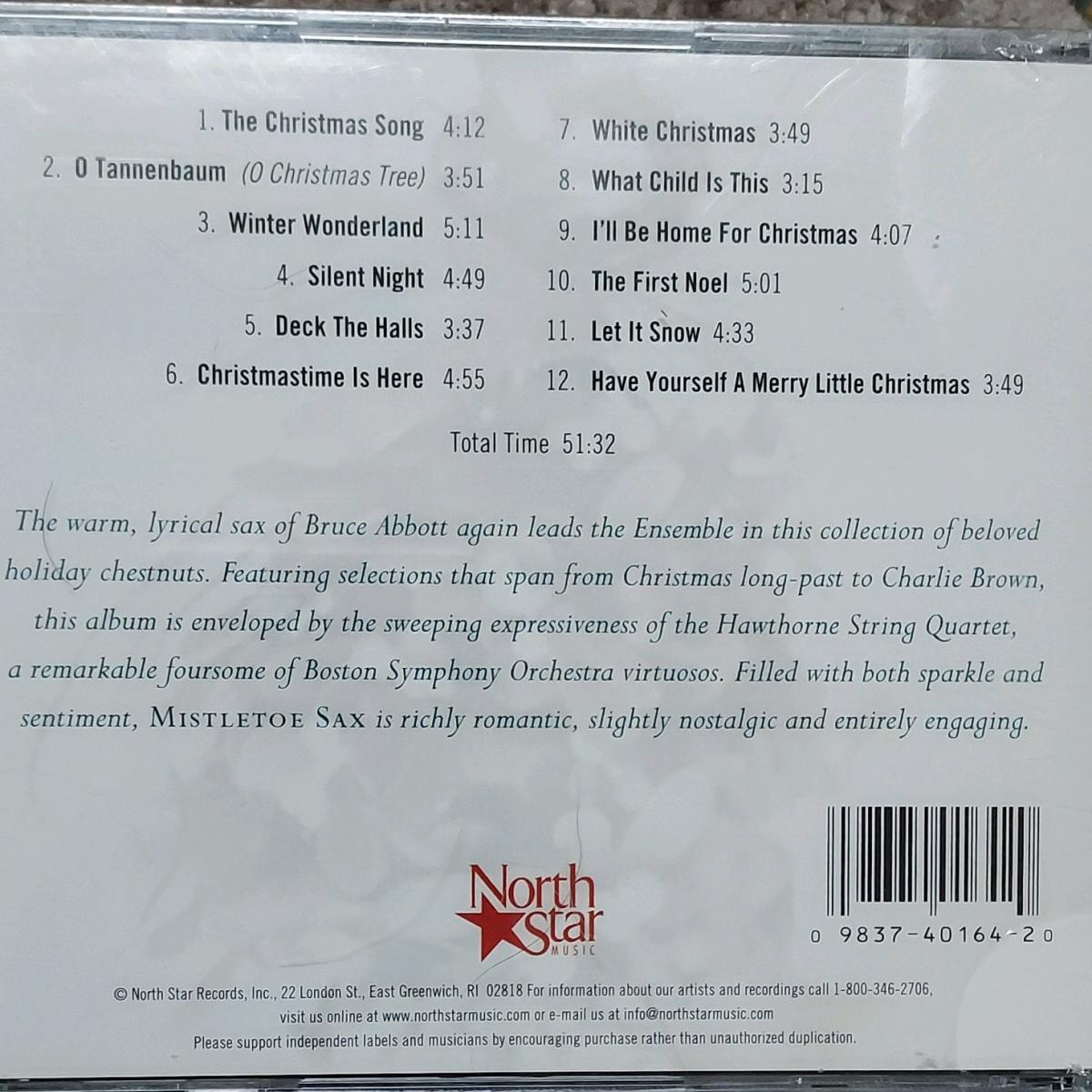 Bruce Abbott Mistletoe Sax CD 2002 Christmas Jazz