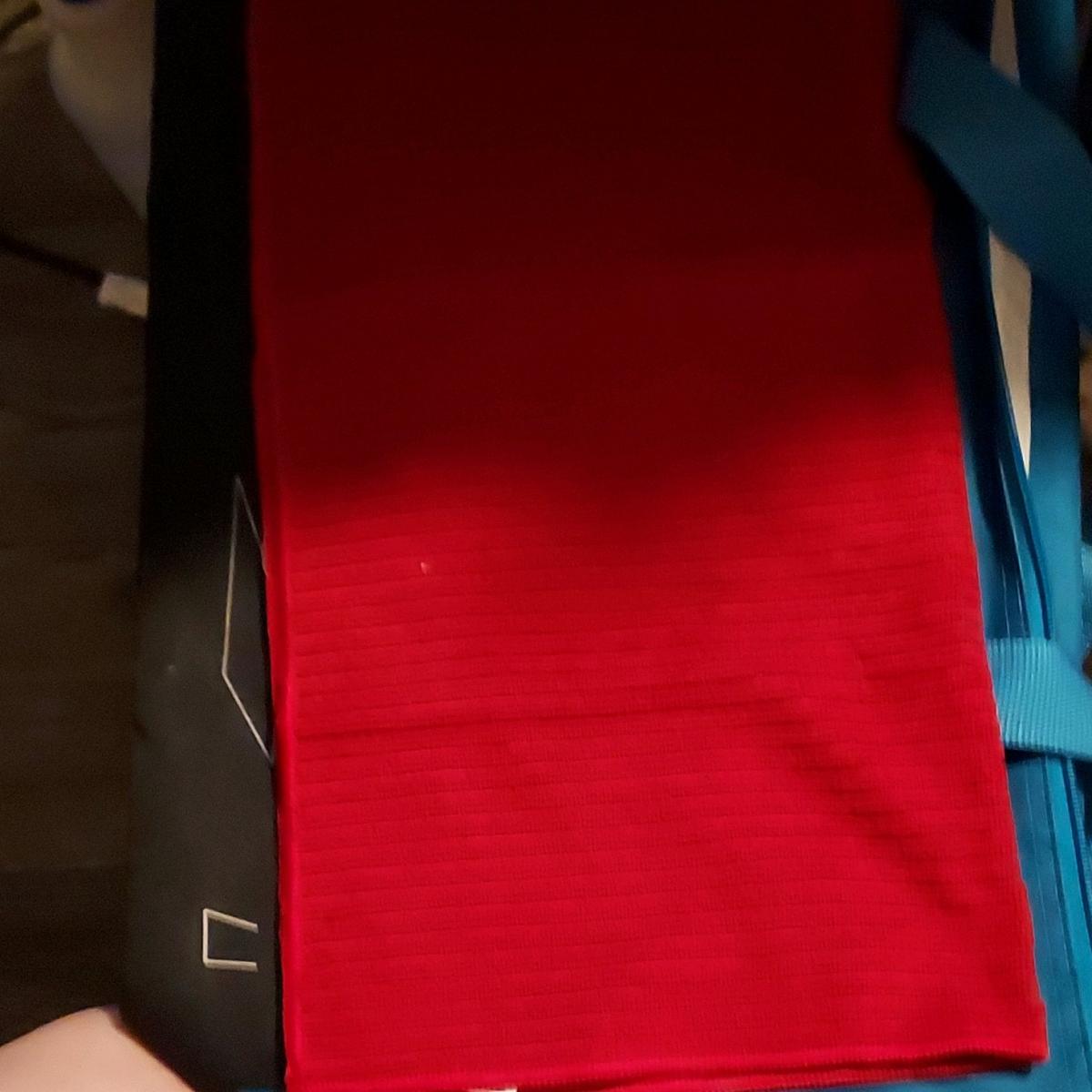 Red Corduroy Solid Fabric Material