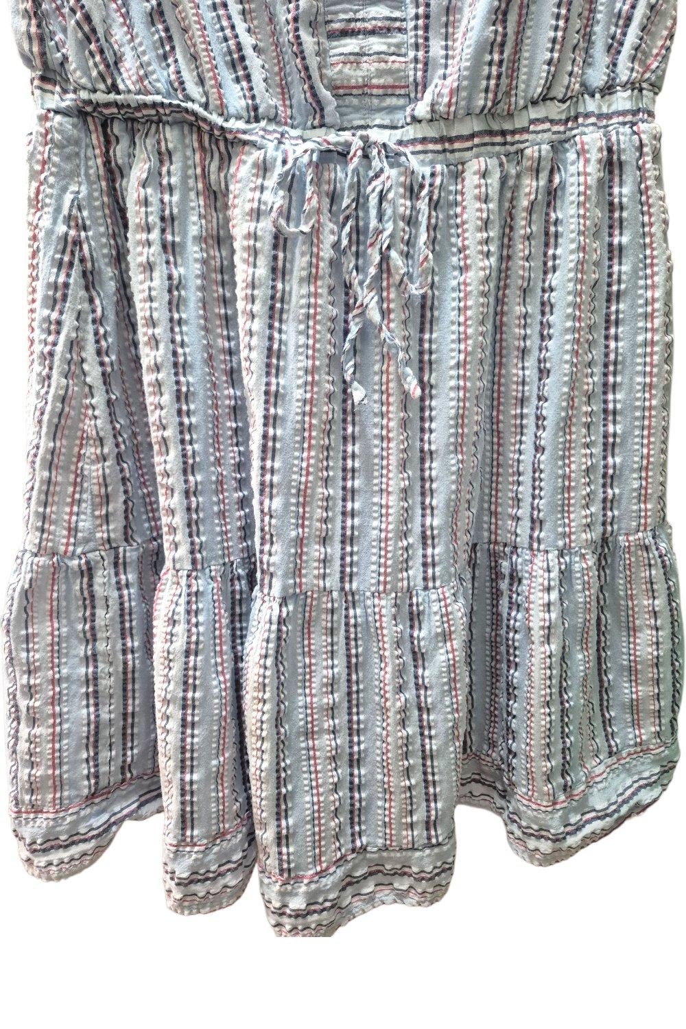 Women Blue Striped Sleeveless Dress Size1X Plus Size 16W