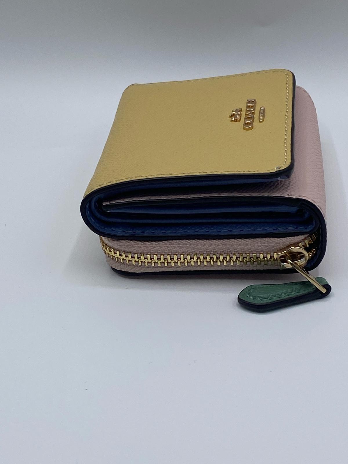 Coach TriColor Small Zip Wallet