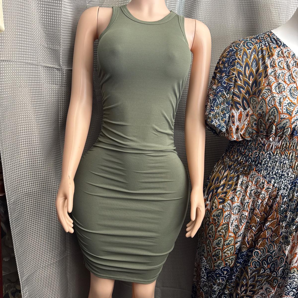 New size extra small hunter green stretchy dress