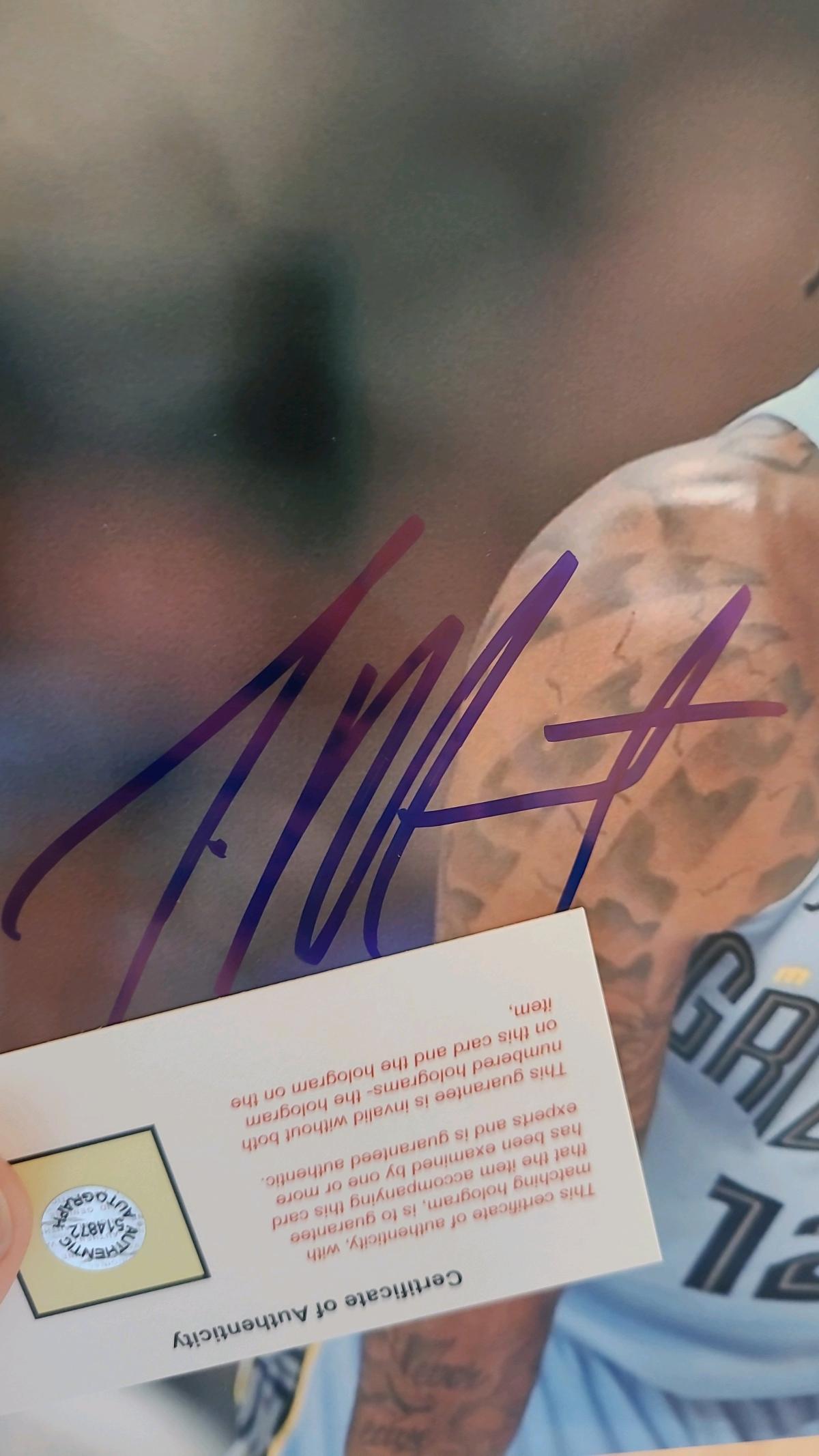 Ja Morant Autographed photo