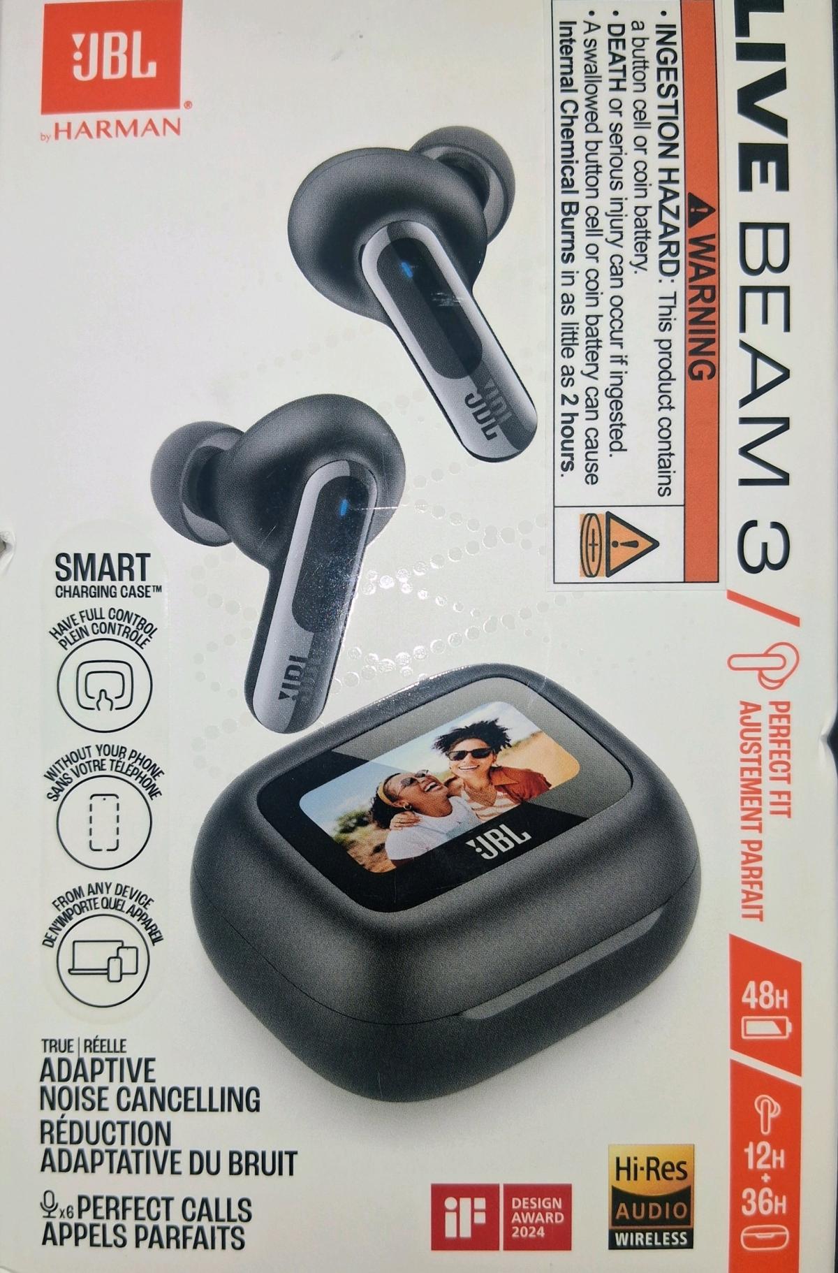 JBL Live Beam 3 Wireless Earbuds with Touchscreen Case
