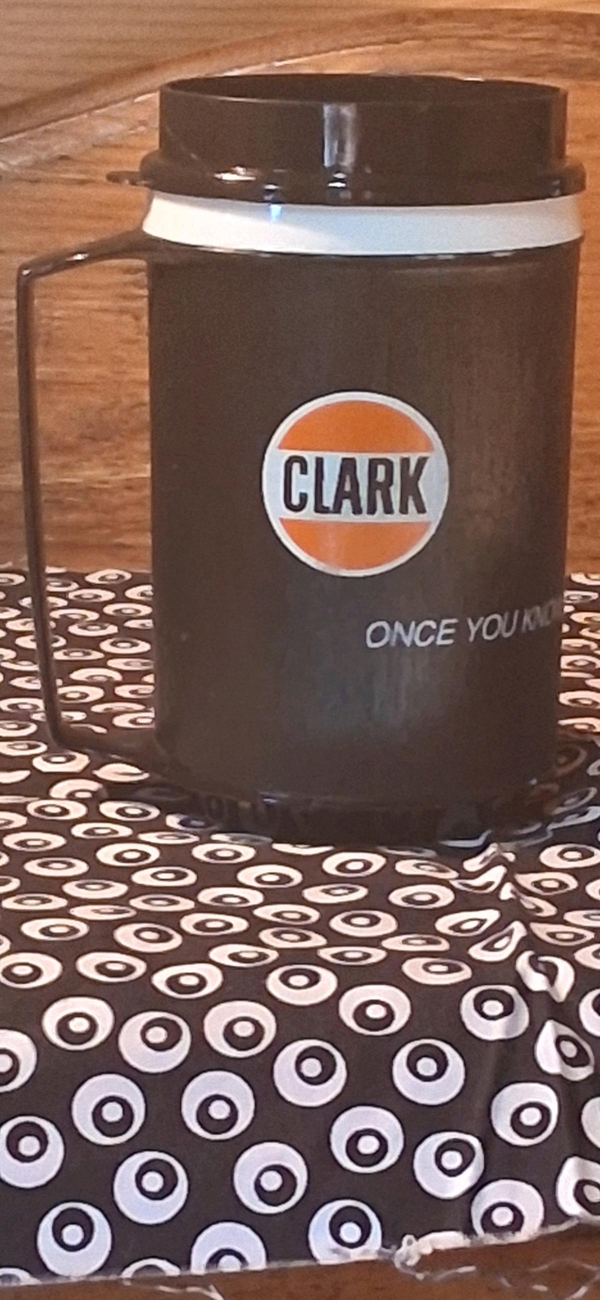 Vintage Clark Insulated Aladdin Plastic Travel Mug BlackOran