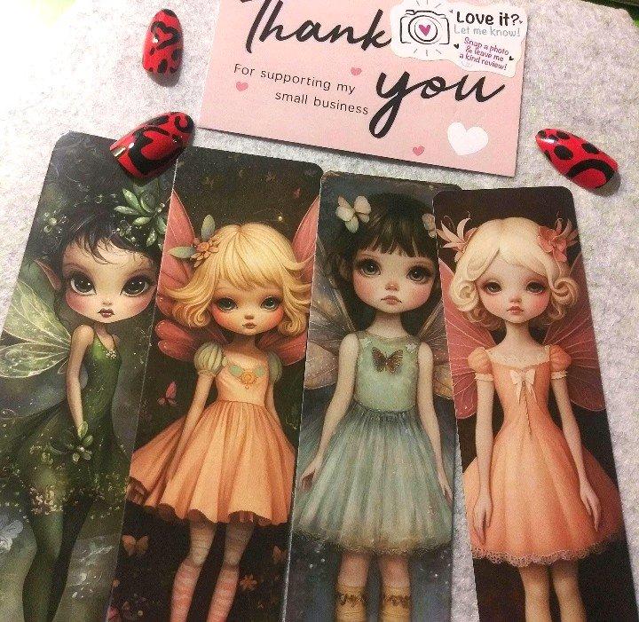 Floral Fairy Handmade Bookmarks Elf  Wonderland Fantasy Book