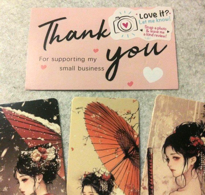Handmade Japanese Geisha Bookmark Bundle Set of 5