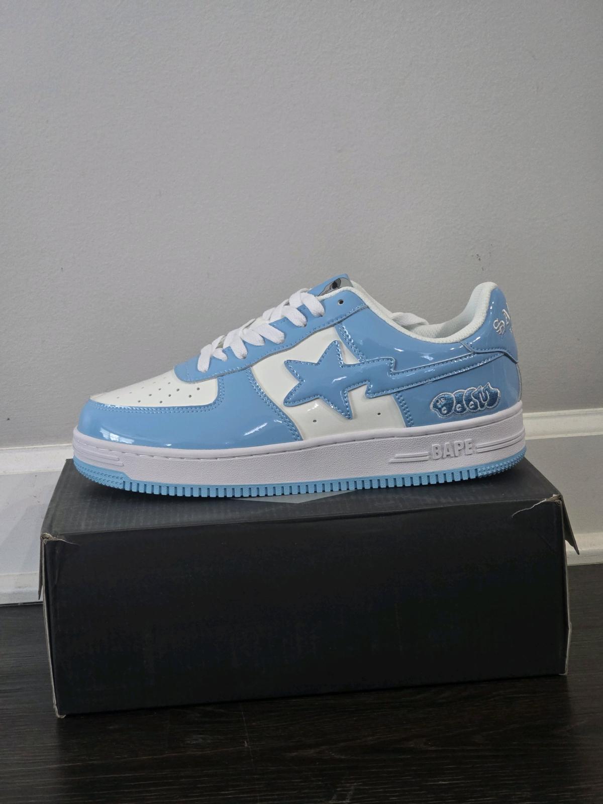 Bape X Mf Doom Concept Sneaker Mens Size 9 Baby Blue