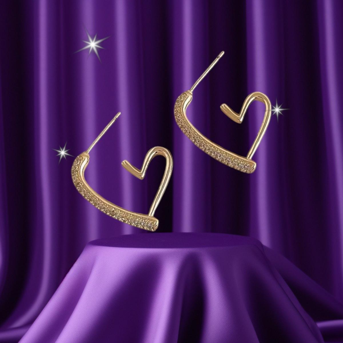 Gold Heart Earrings