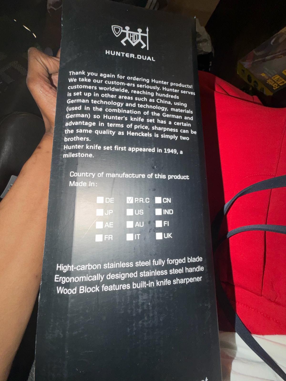 New 15 piece knife set