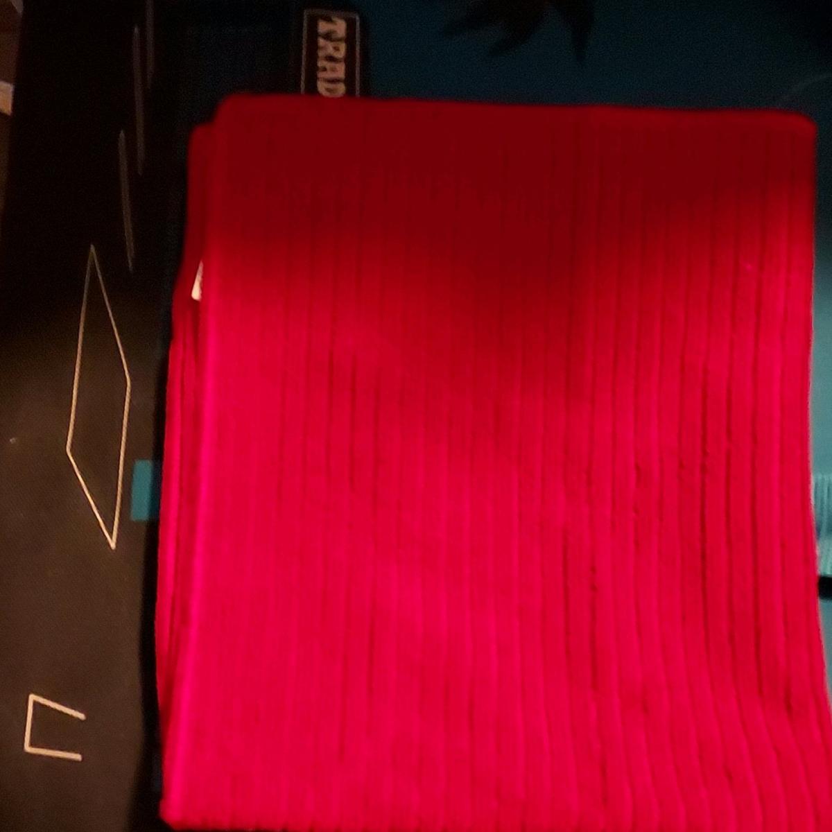 Red Corduroy Solid Fabric Material