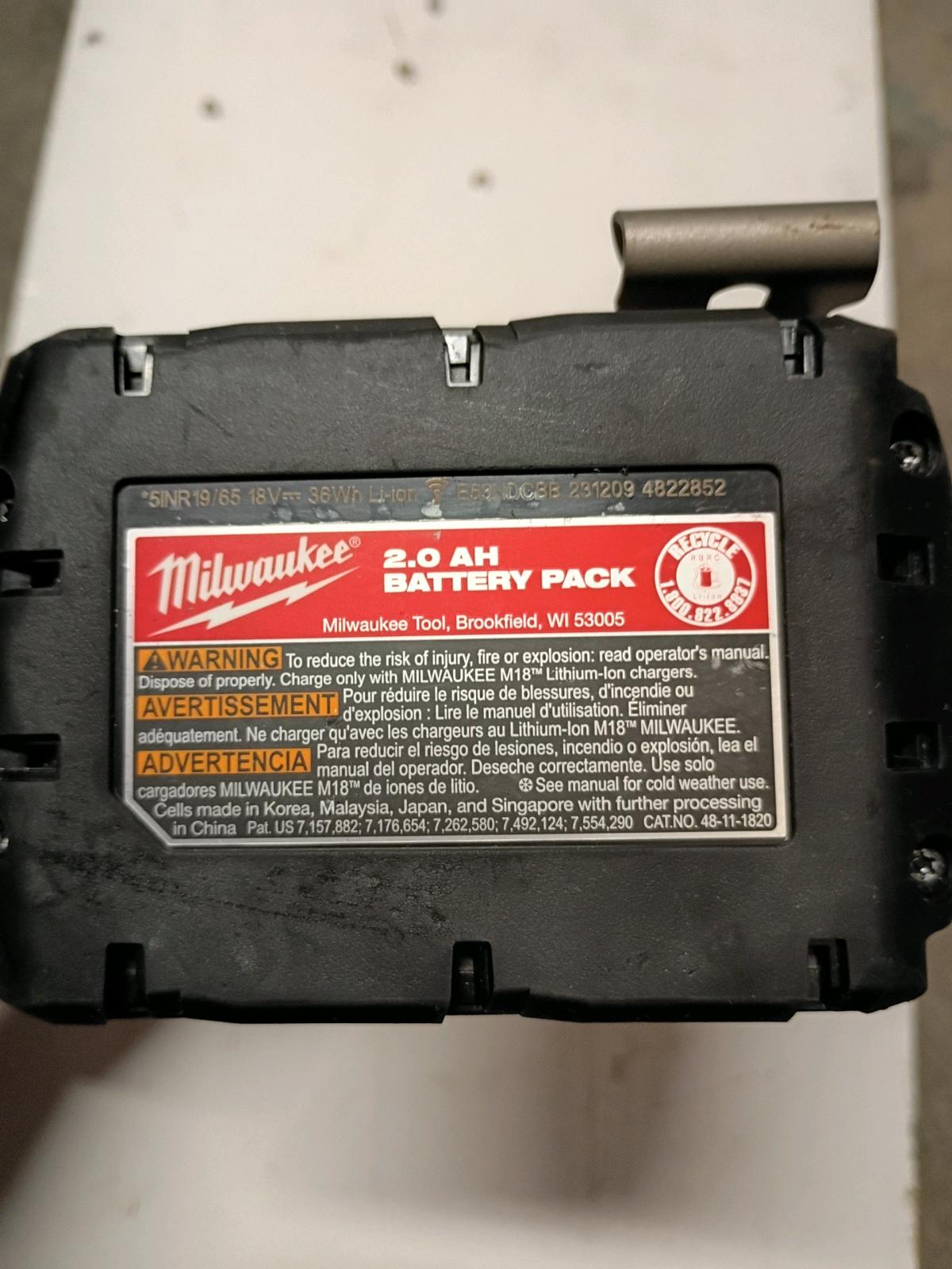 Milwaukee drill and battery