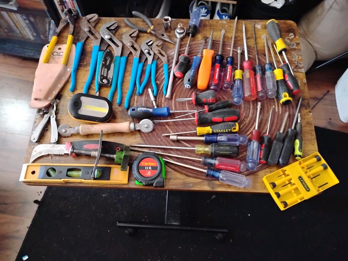 just a big lot of screwdrivers pliers and random stuff