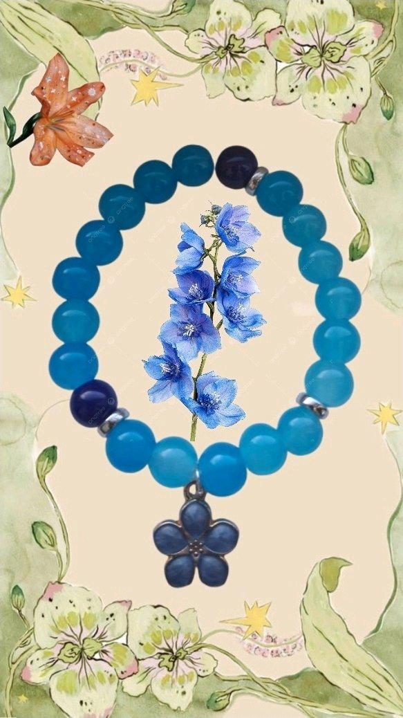 Blue flower bracelet