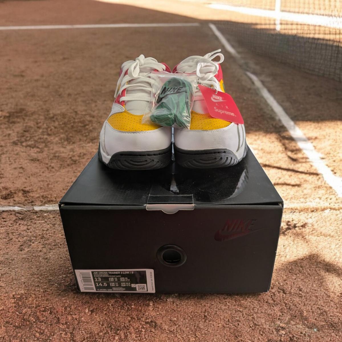 Nike Cross Trainer Low Supreme White Yellow Red Size 13