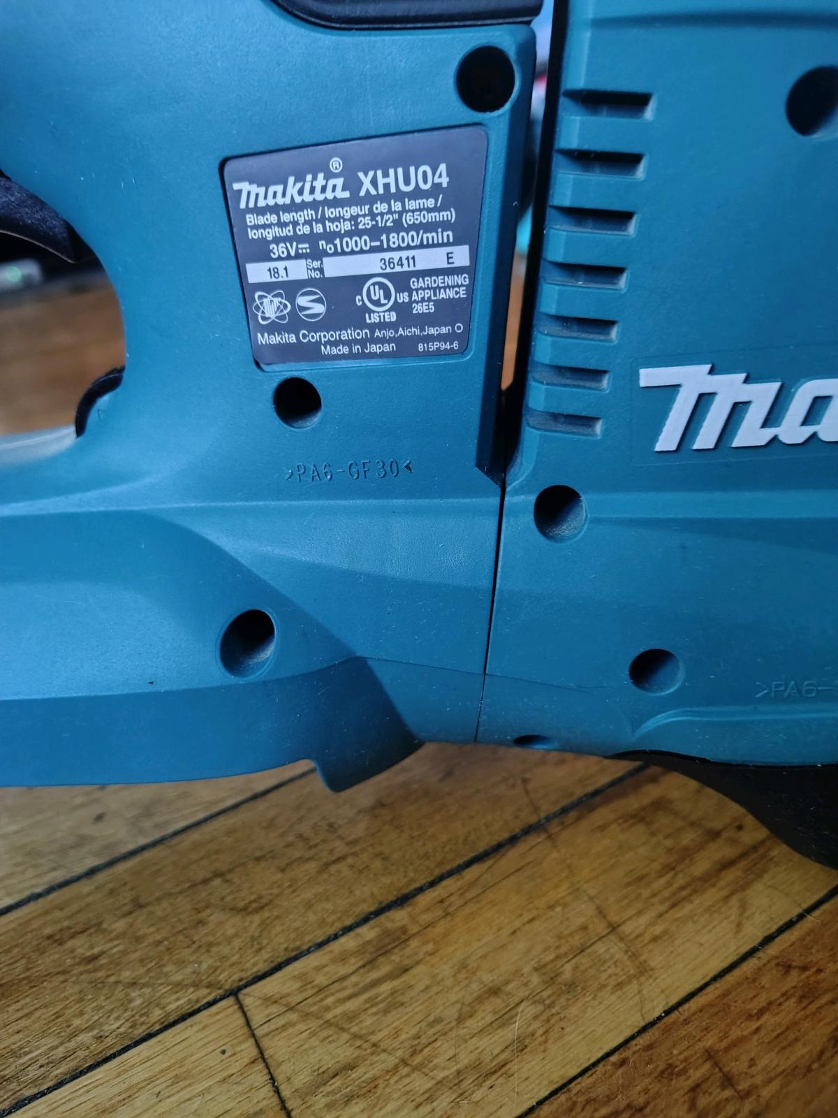 Makita hedge trimmer 36v XCU04