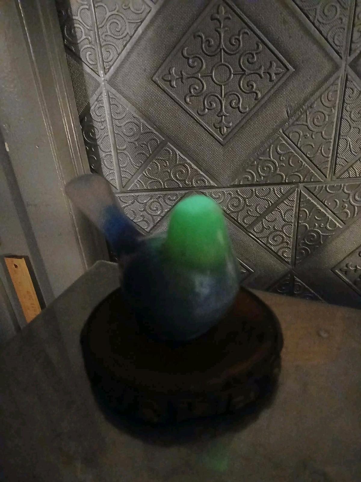 collectible bird figurine he glows in the dark handmade art