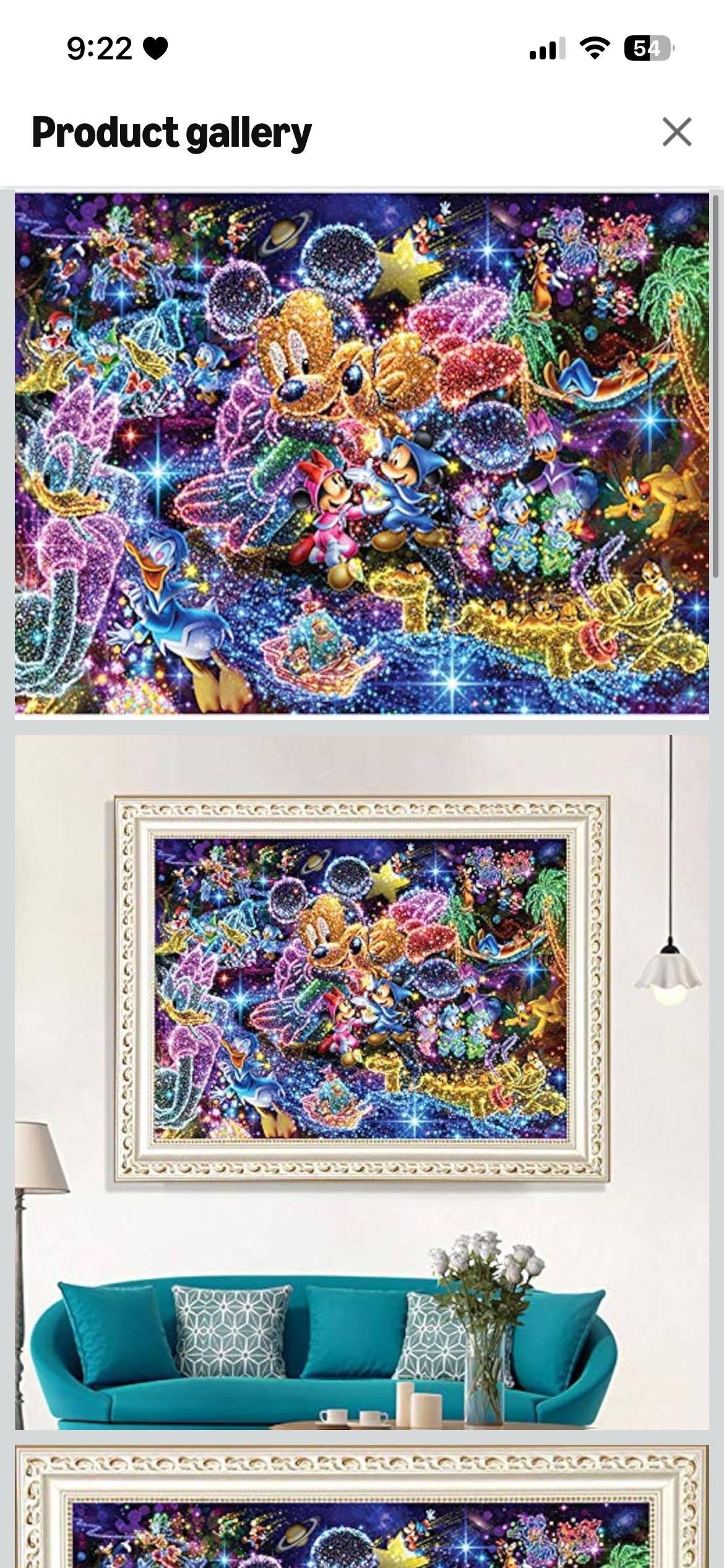 Minnie and Mickey diamond art