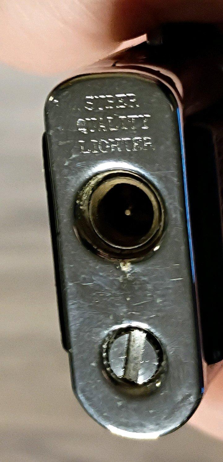 vintage Aurora penguin 45 gas lighter and flashlight combo