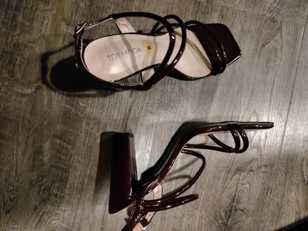 Top Moda Strappy Block Heel Sandals