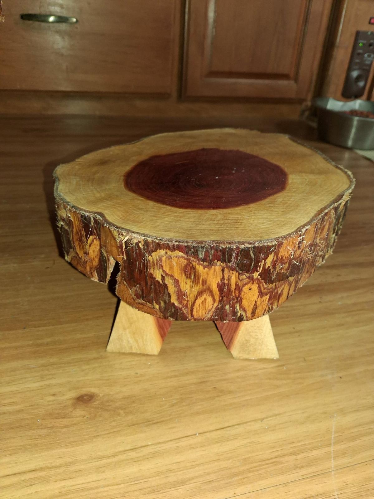 Handcrafted cedar footstools